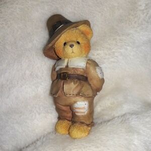 🐻 Cherished Teddies 1998 "Giving Thanks for Friends" Jedediah Boy Pilgrim Bear